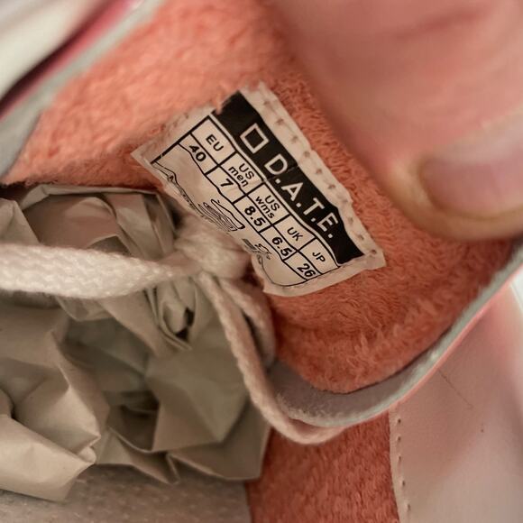 D.A.T.E, Hill/Go Ply Sneakers Unisex, EU 41 US M 8 W 9 Low-Top White/Pink/Silv - Picture 9 of 9